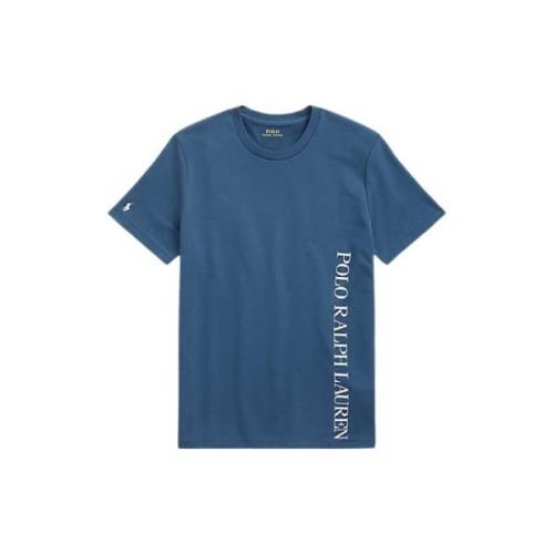 Hoogwaardig katoenen T-shirt voor heren Ralph Lauren , Blue , Heren