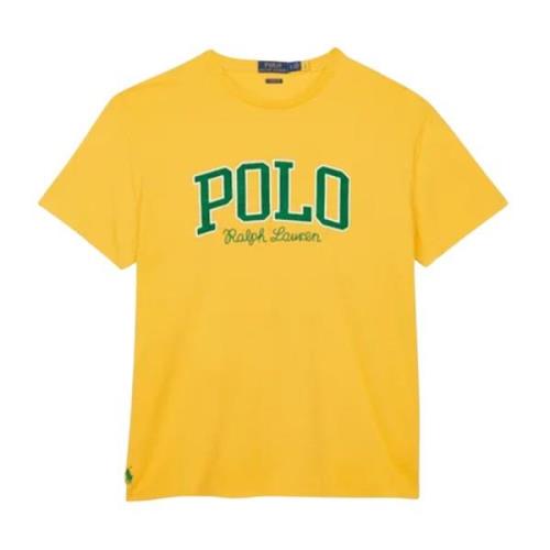 Klassiek Katoenen T-Shirt voor Heren Ralph Lauren , Yellow , Heren