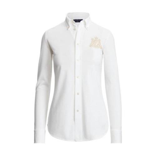 Stijlvolle Katoenen Damesoverhemd Ralph Lauren , White , Dames