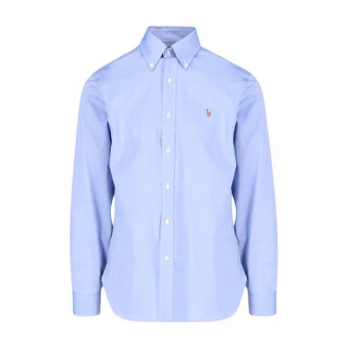 Button-Down Katoenen Overhemd Ralph Lauren , Blue , Heren