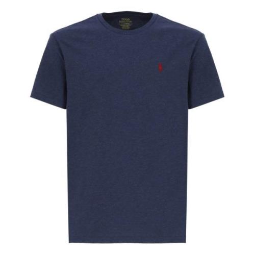 Navy Blue Katoenen T-Shirt voor Heren Ralph Lauren , Blue , Heren