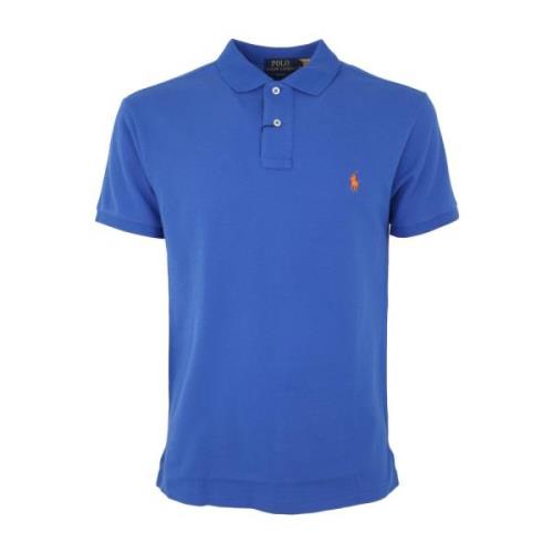 014 Nieuw Iris Blauw Sskcslim1 Polo Shirt Ralph Lauren , Blue , Heren