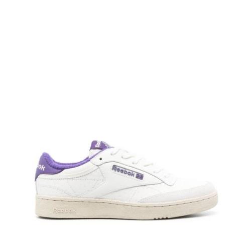 Paarse Club C 85 Low-Top Sneakers Reebok , Purple , Heren