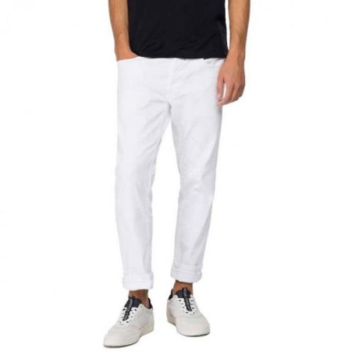 Anbass Slim Broek Replay , White , Heren