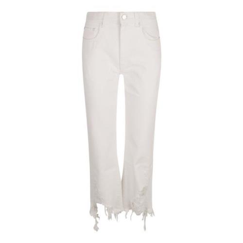 Witte Distressed Kick Jeans Stella McCartney , White , Dames