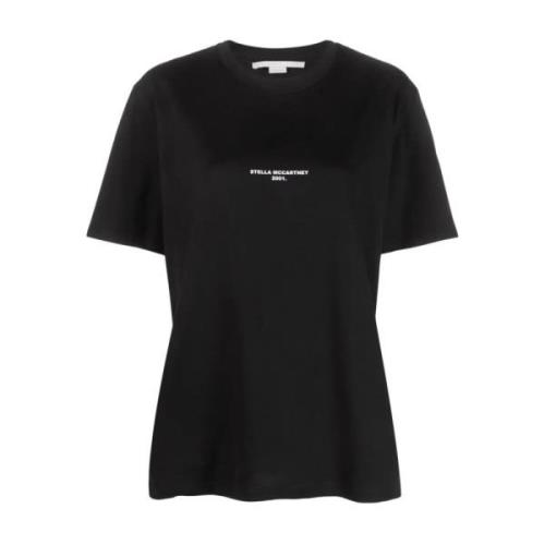 Logo 2001 Print T-Shirt Stella McCartney , Black , Dames