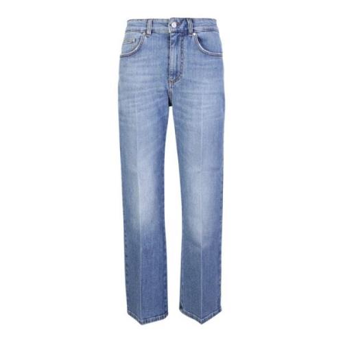 Vintage Blauwe Crop Flare Jeans Stella McCartney , Blue , Dames