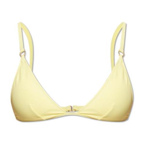 Gele bikinitop met gouden applicatie Stella McCartney , Yellow , Dames