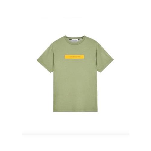 Sage Green T-Shirt met Micro Graphics Two Print Stone Island , Green ,...