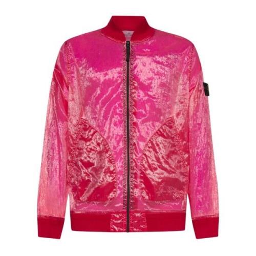 Heren Italiaanse Bomberjack Stone Island , Pink , Heren