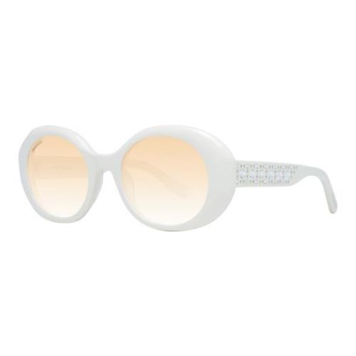 Stijlvolle Witte Zonnebril voor Vrouwen Swarovski , White , Dames