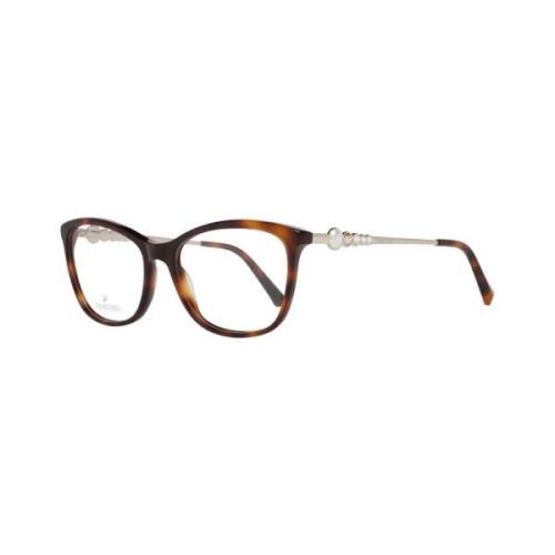 Bruine Plastic Optische Monturen voor Vrouwen Swarovski , Brown , Dame...