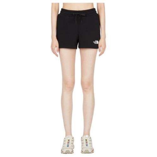 Logo Applique Katoenen Shorts The North Face , Black , Dames