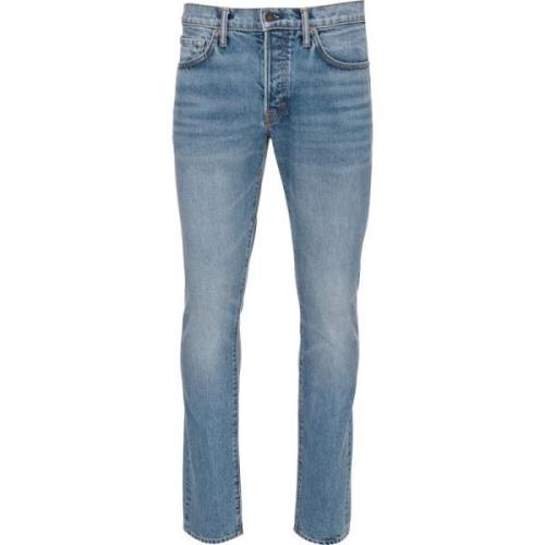 Tijdloze Straight Jeans voor Heren Tom Ford , Blue , Heren