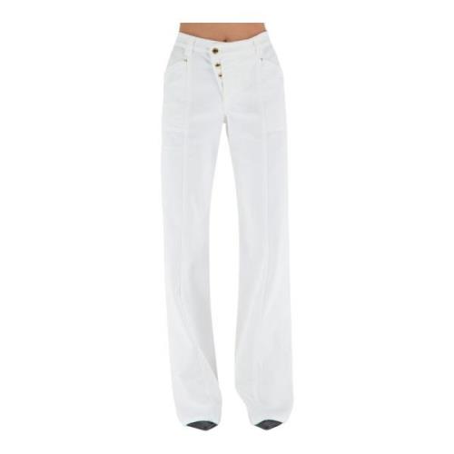 Wide Trousers Tom Ford , White , Dames