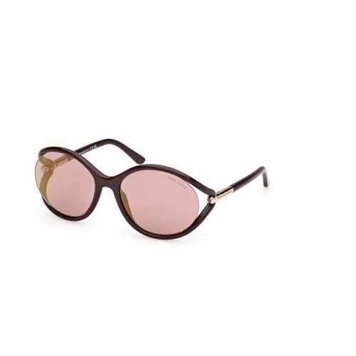 Gradient Zonnebril in Glanzend Donkerbruin Tom Ford , Brown , Unisex