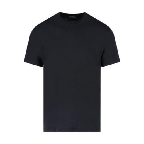 Zwarte Basis T-shirt voor Heren Tom Ford , Black , Heren