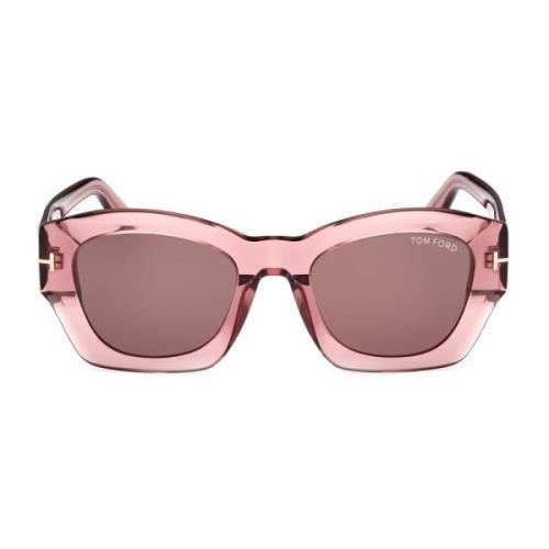 Transparante Vierkante Zonnebril Tom Ford , Pink , Dames