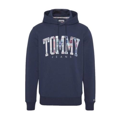 Tartan Reg Sweatshirt Tommy Jeans Tommy Hilfiger , Blue , Heren
