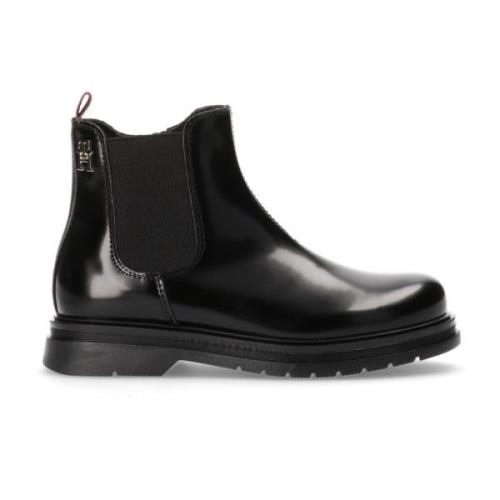 Klassieke Chelsea Boots voor Heren Tommy Hilfiger , Black , Dames