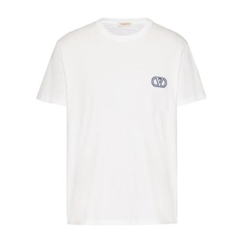 Witte VLogo Signature T-shirt Valentino , White , Heren