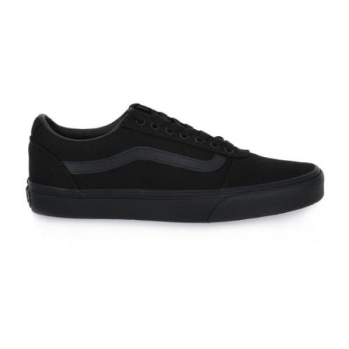 Canvas Lage Sneakers voor Heren Vans , Black , Heren