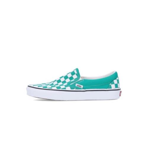 Klassieke Slip-On Checkerboard Sneakers Vans , Green , Heren