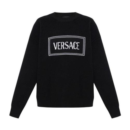 Wollen trui Versace , Black , Dames
