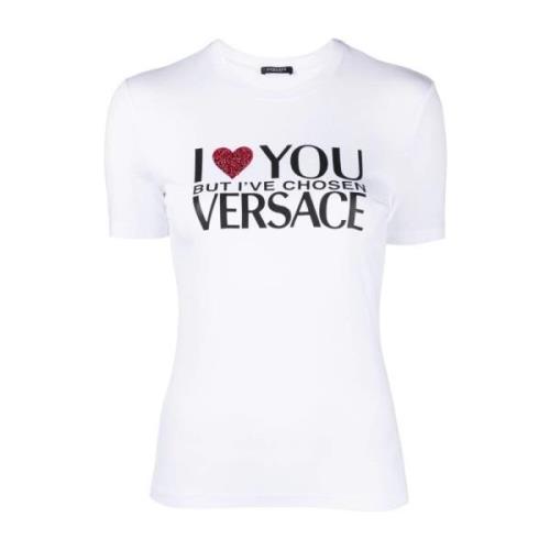 Witte T-shirts en Polos Versace , White , Dames