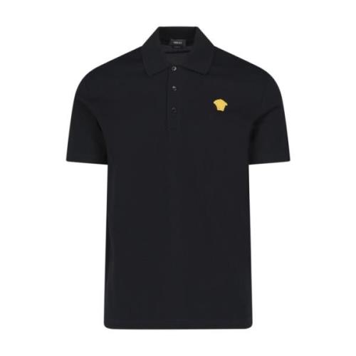 Polo Shirt Versace , Black , Heren