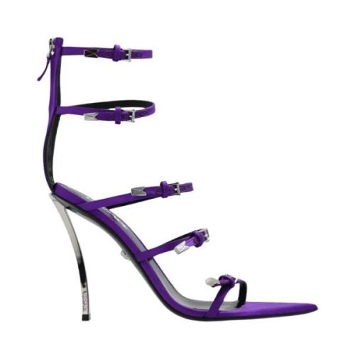 Pin-Point hak sandalen Versace , Purple , Dames