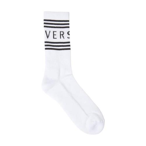 Vintage Logo Sportsokken uit de jaren 90 Versace , White , Unisex