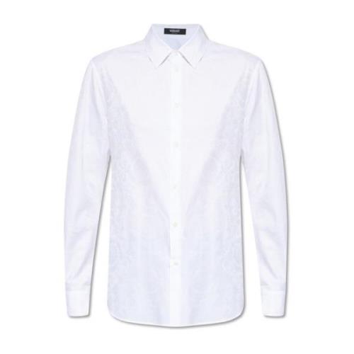 Shirt met bloemenmotief Versace , White , Heren