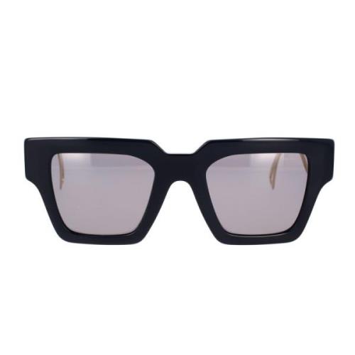 Gepolariseerde vierkante zonnebril met donkergrijze lens Versace , Bla...