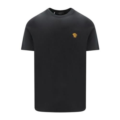 Herenkleding T-shirts en polo`s Zwart Aw23 Versace , Black , Heren