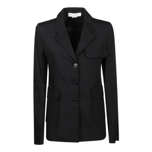 Zwarte enkellange jas Victoria Beckham , Black , Dames