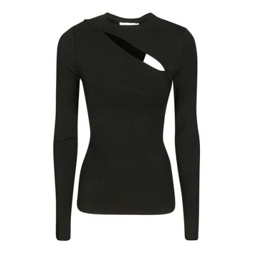 Asymmetrische Jurk met Snit Victoria Beckham , Black , Dames