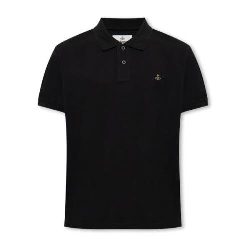 Polo shirt met logo Vivienne Westwood , Black , Heren