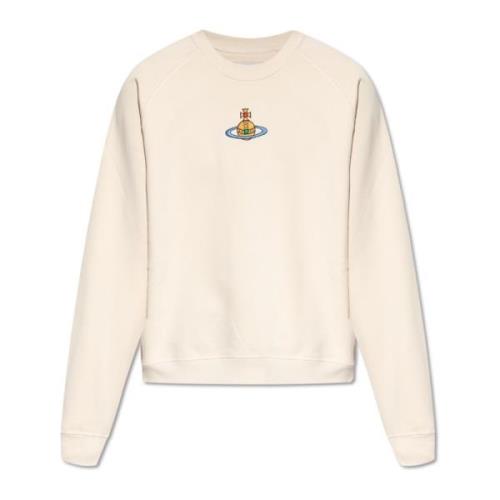 Sweatshirt met logo Vivienne Westwood , Beige , Heren