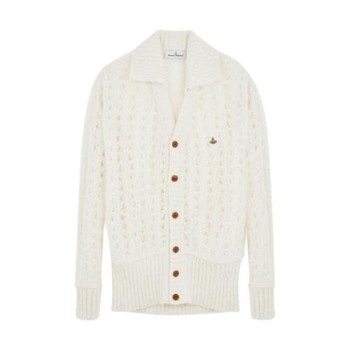 Crèmekleurig Kant Cardigan Vivienne Westwood , Beige , Dames