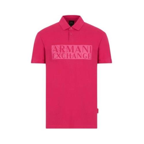 Klassieke Kraag Polo Shirt Armani Exchange , Pink , Heren