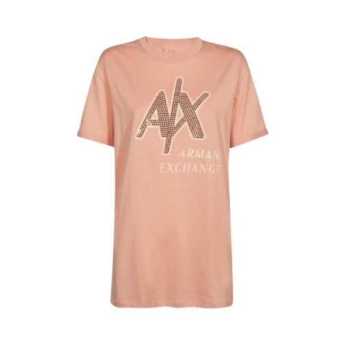 Stijlvol T-shirt Armani Exchange , Pink , Dames