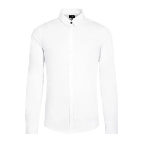 Slim Fit Wit Formeel Overhemd Armani Exchange , White , Heren