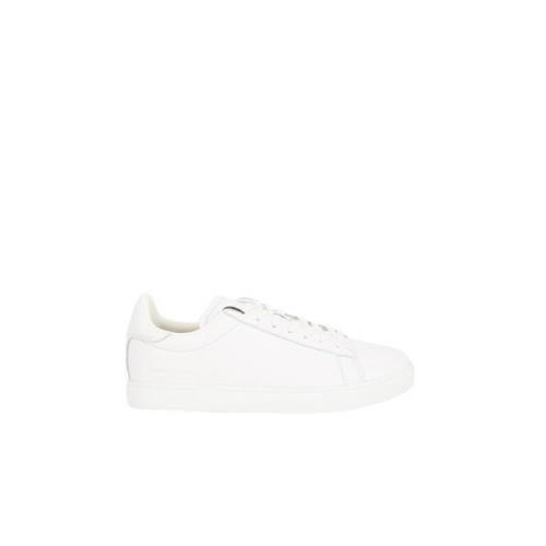 Koeienleren Sneakers Bianco Armani Exchange , White , Heren