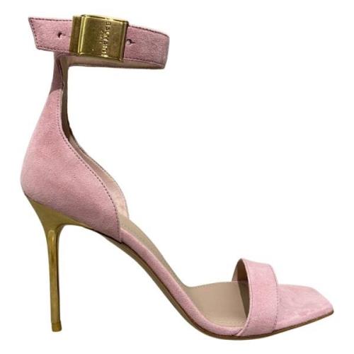 Verhoog je stijl met hoge hak sandalen Balmain , Pink , Dames