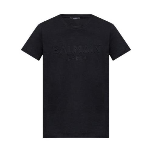 T-shirt Balmain , Black , Heren