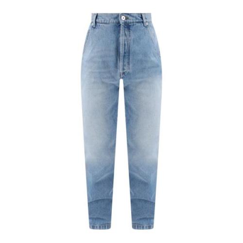 Geëmbosseerde Monogram Slim-fit Jeans Balmain , Blue , Heren