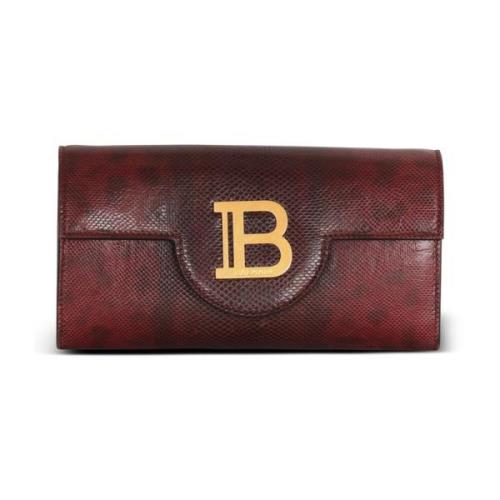 B-Buzz Karung leather wallet Balmain , Red , Dames
