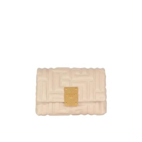 1945 Soft mini bag in quilted leather Balmain , Beige , Dames