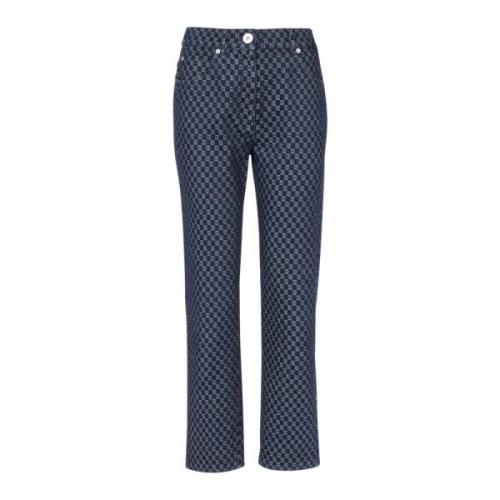 Mini monogram denim jeans Balmain , Blue , Dames